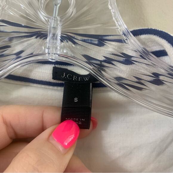 J CREW Nautical Maritime Stripe Cream/Navy Blazer - Picture 3 of 7